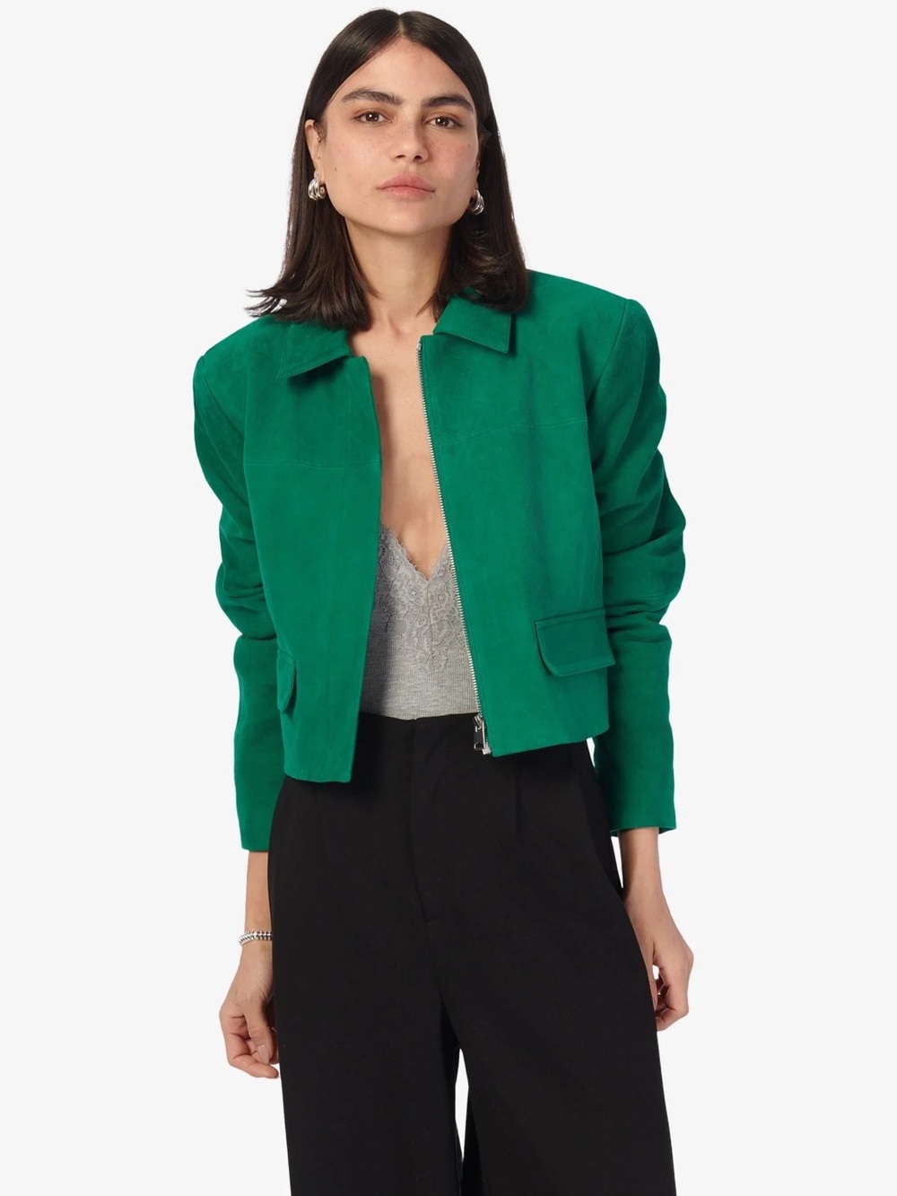 Cami NYC Sullivan Suede Cropped Jacket